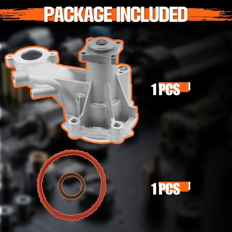 KARCOCA AW6701 Professional Engine Water Pump w/4 Bolt Pulley Flange Compatible With Ford F-150 2014-2011, Mustang 2014-2011 5.0L V8 Replace#1253270, 43014 - Image 5